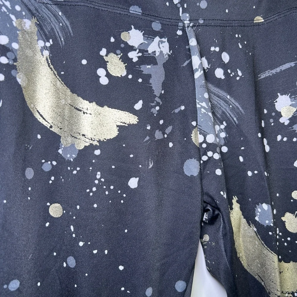 Justice Black and Gold Patterned Leggings